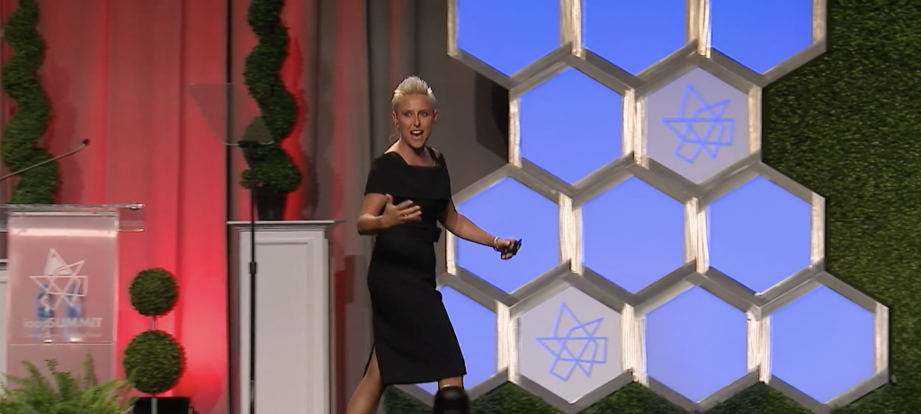 Professional Emcee walking out on stage